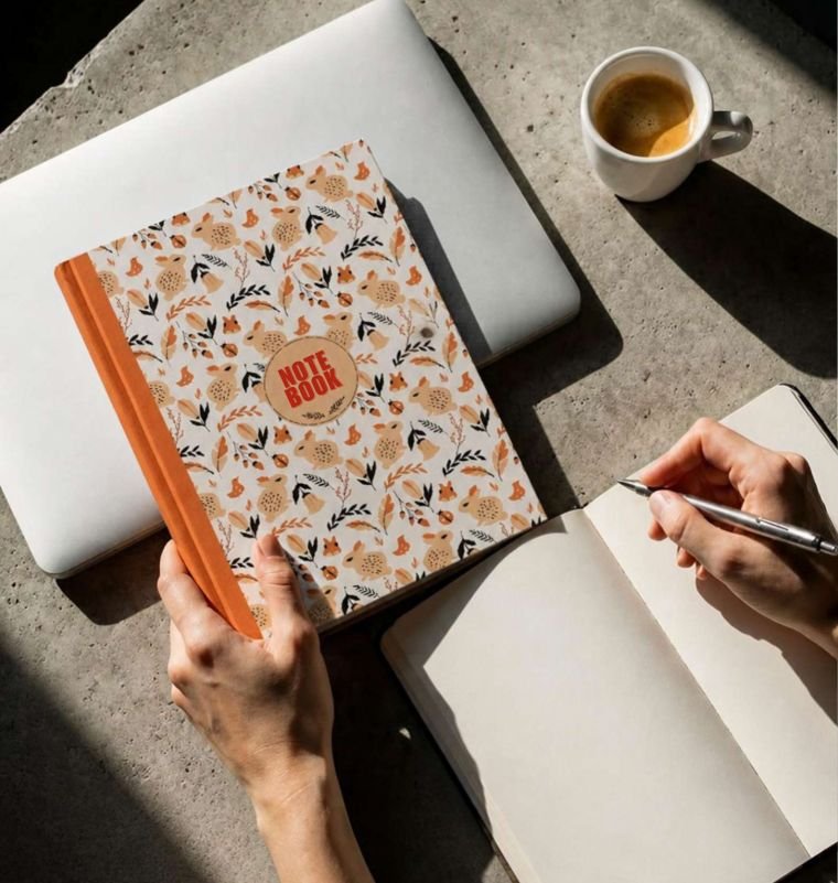 Notebook হাতে portrait design (1)